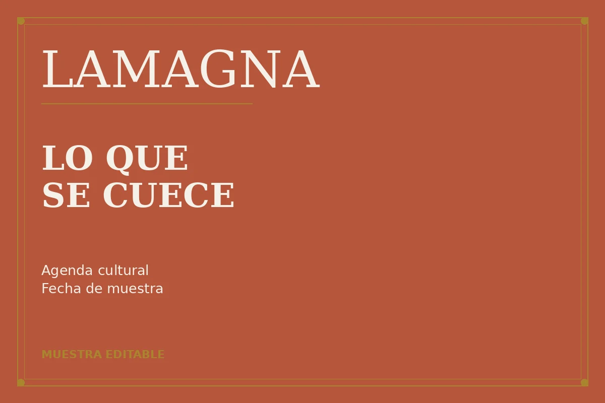 Agenda cultural · Imagen provisional