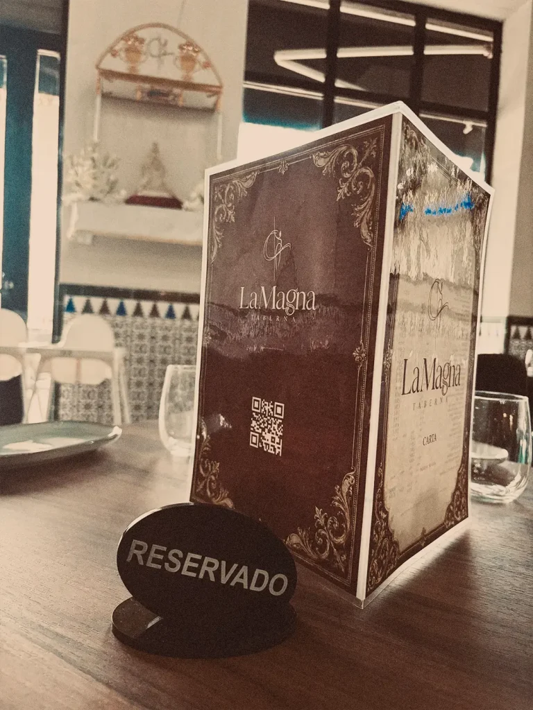 Detalle de una mesa reservada